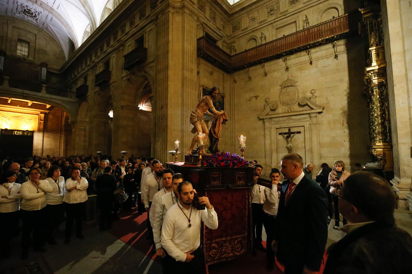 Via Cruis de Jesús Flagelado en la Clerecía de Salamanca.