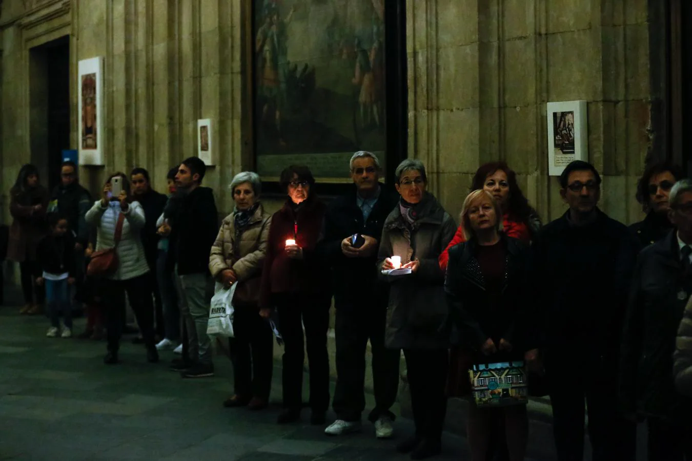 Via Cruis de Jesús Flagelado en la Clerecía de Salamanca.