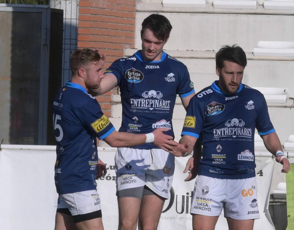 Partido de rugby entre el VRAC Quesos Entrepinares y el Gernika, que se saldó con un empate a 27.