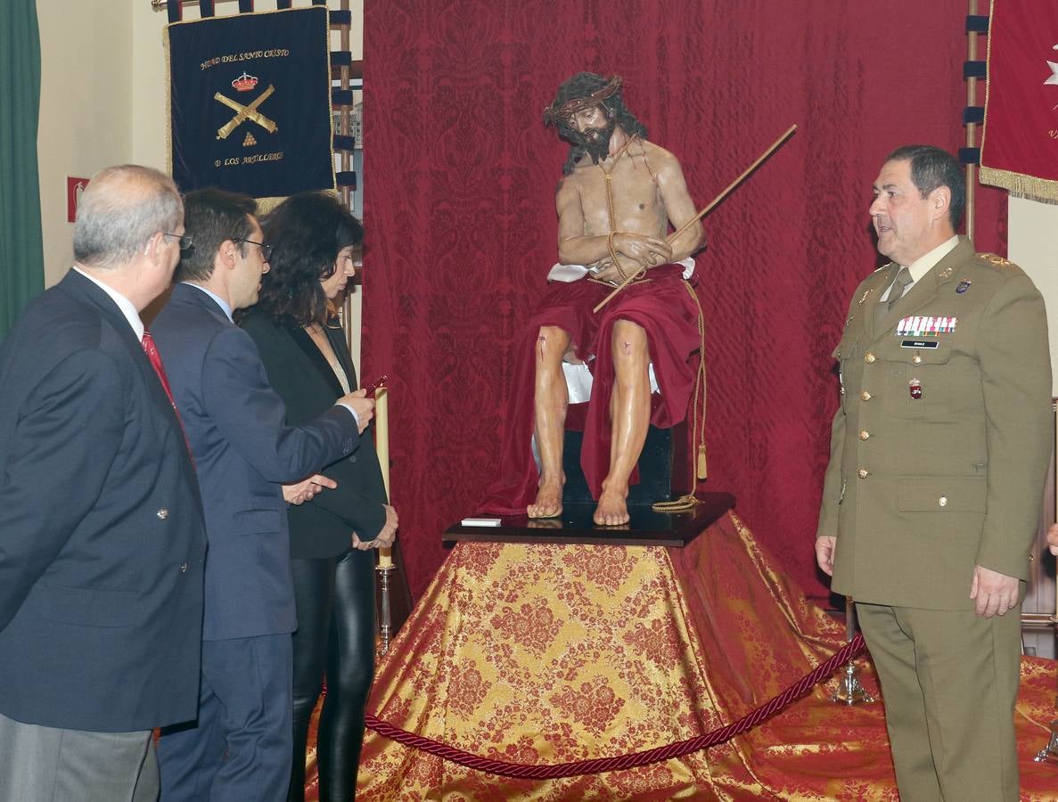 La muestra presenta por primera vez al público el 'Cristo de la Misión' que saldrá en procesión el próximo 13 de abril con motivo del 75 aniversario de la Hermandad de los Artilleros