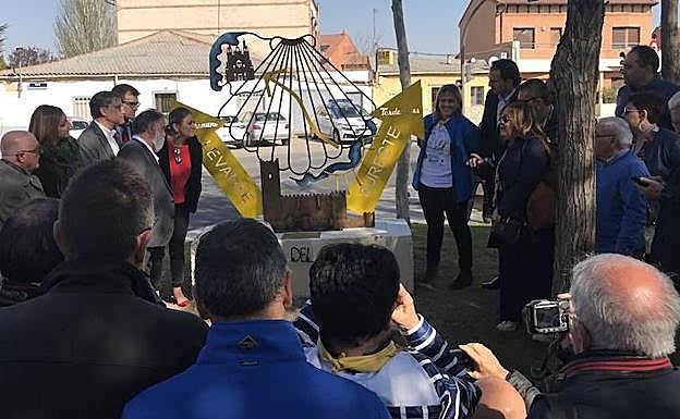 Inauguración del monumento al peregrino en Medina del Campo. 