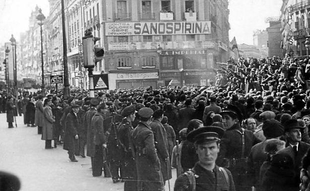 Entrada de las tropas franquistas en Madrid, 28 de marzo de 1939.