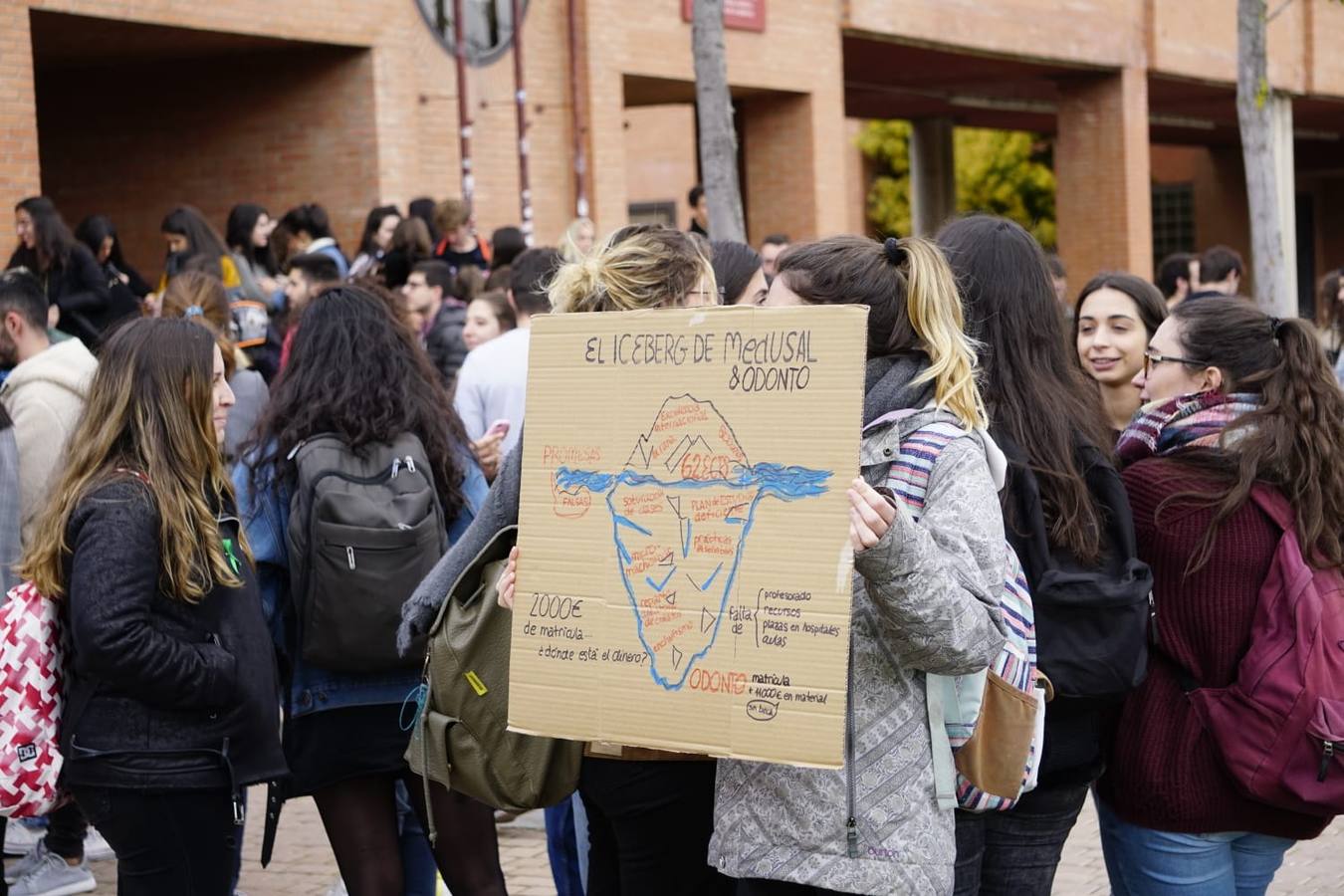 Fotos: Protesta de los estudiantes de Medicina en Salamanca