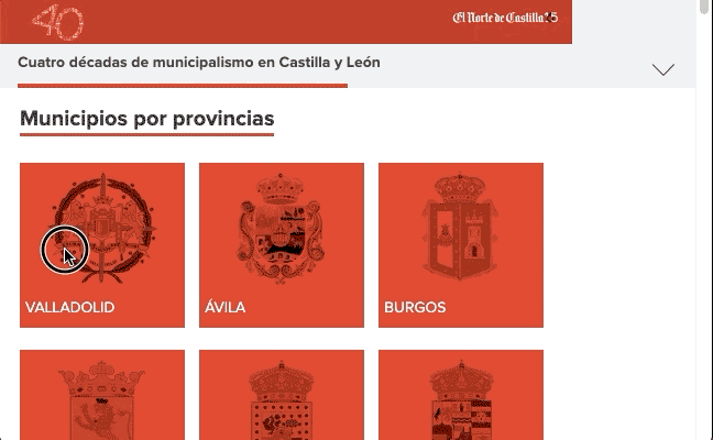 La página web en la que puede verse el contenido de los tomos del suplemento del municipalismo.