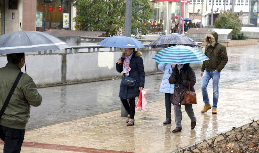 Jornada lluviosa, el mes pasado en Palencia. 
