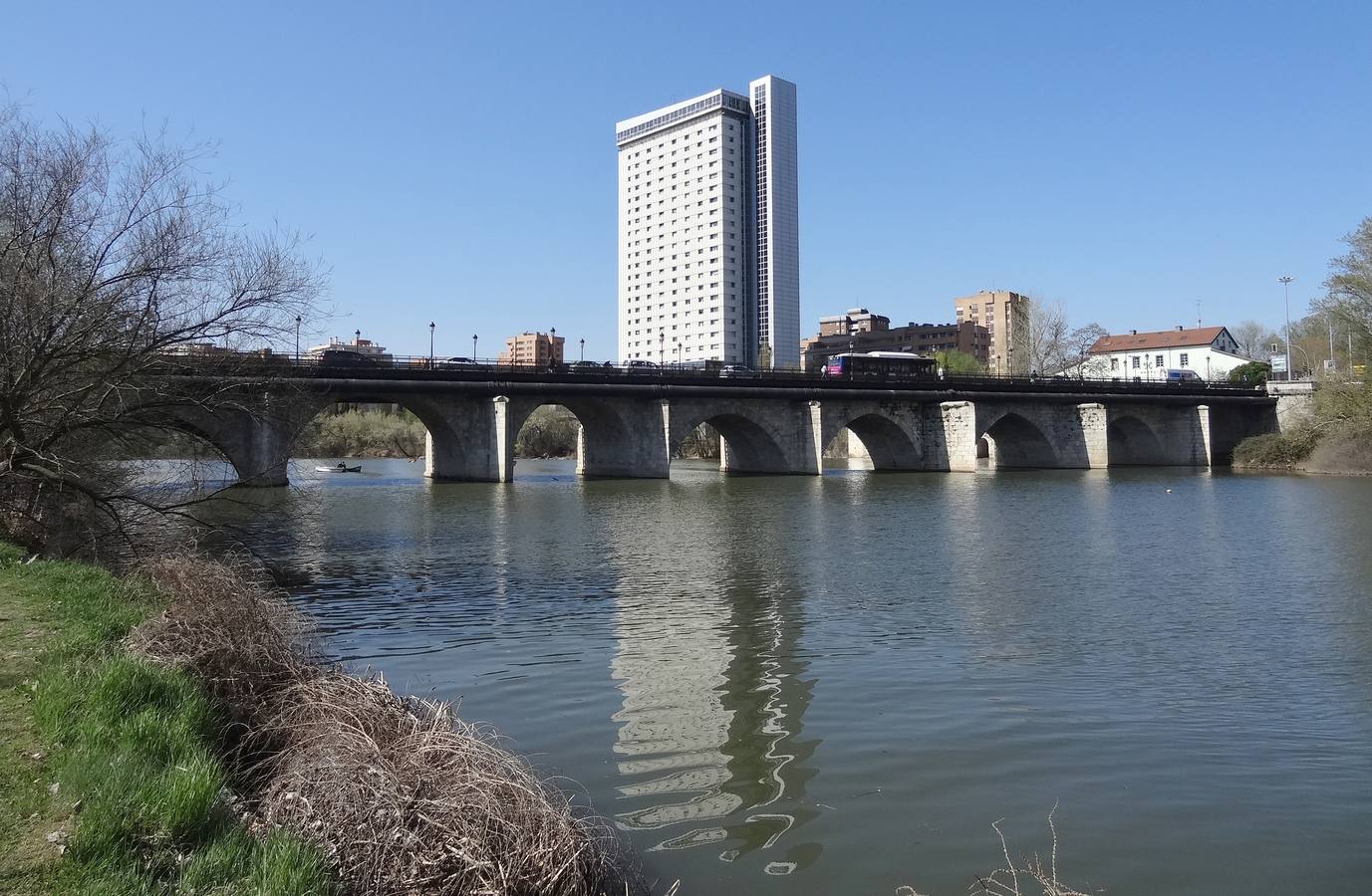 Fotos: El trabajo de los voluntarios libera de troncos los ojos del Puente Mayor de Valladolid