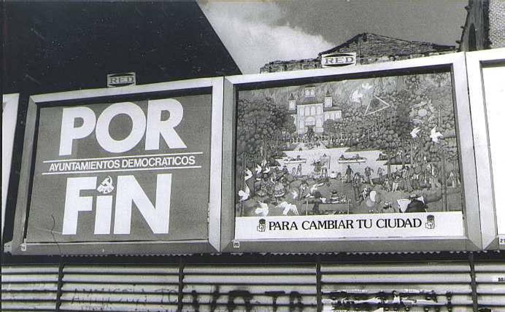 Propaganda electoral del PCE y del PSOE para las elecciones municipales de 1979. 