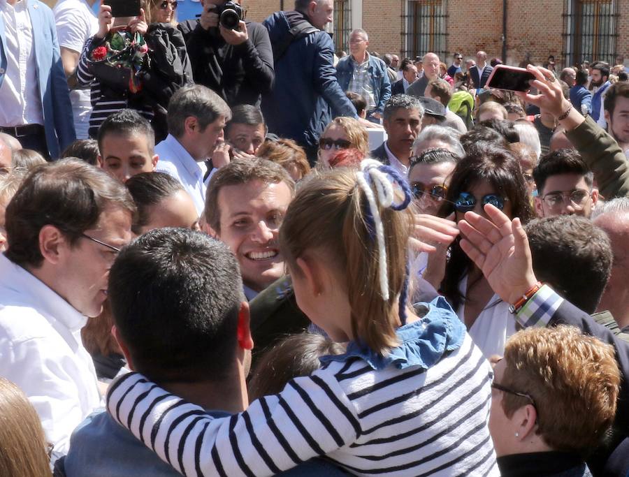 Pablo Casado ha participado frente a la Iglesia de San Pablo en un acto de su partido en Valladolid