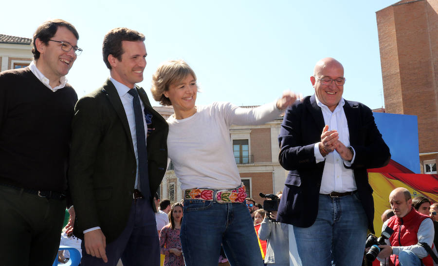 Pablo Casado ha participado frente a la Iglesia de San Pablo en un acto de su partido en Valladolid