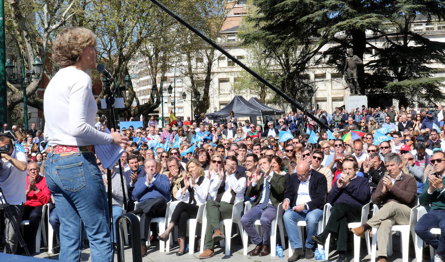 Pablo Casado ha participado frente a la Iglesia de San Pablo en un acto de su partido en Valladolid