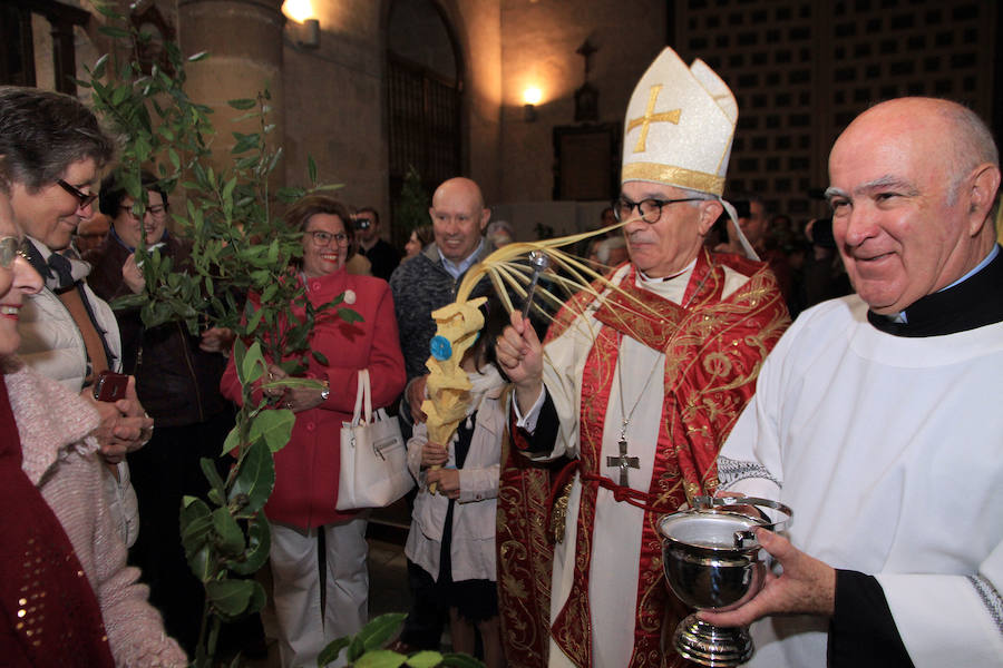 Fotos: Domingo de Ramos. Bendición de las palmas en San Miguel
