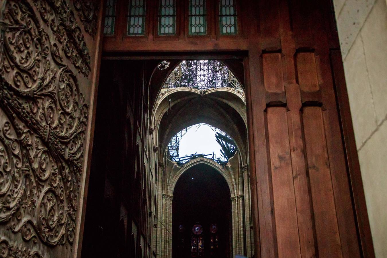 Fotos: Así ha quedado el interior de Notre Dame