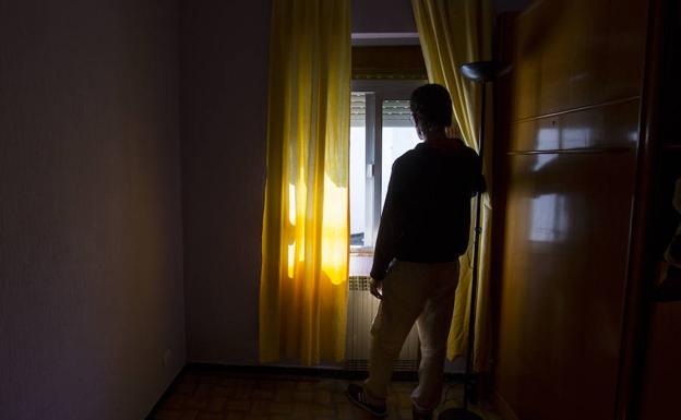 Jesús, en una de las habitaciones de su nueva casa. 