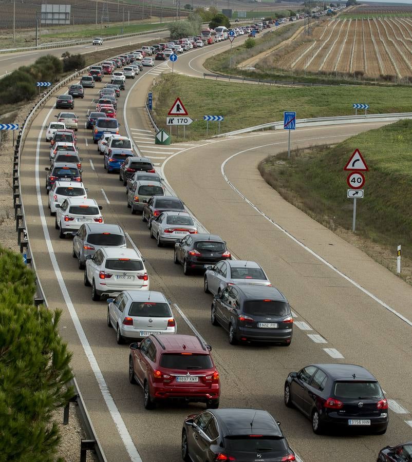 El tráfico lento afecta a los tramos comprendidos entre Mota del Marqués y Villardefrades y Rueda y Ataquines