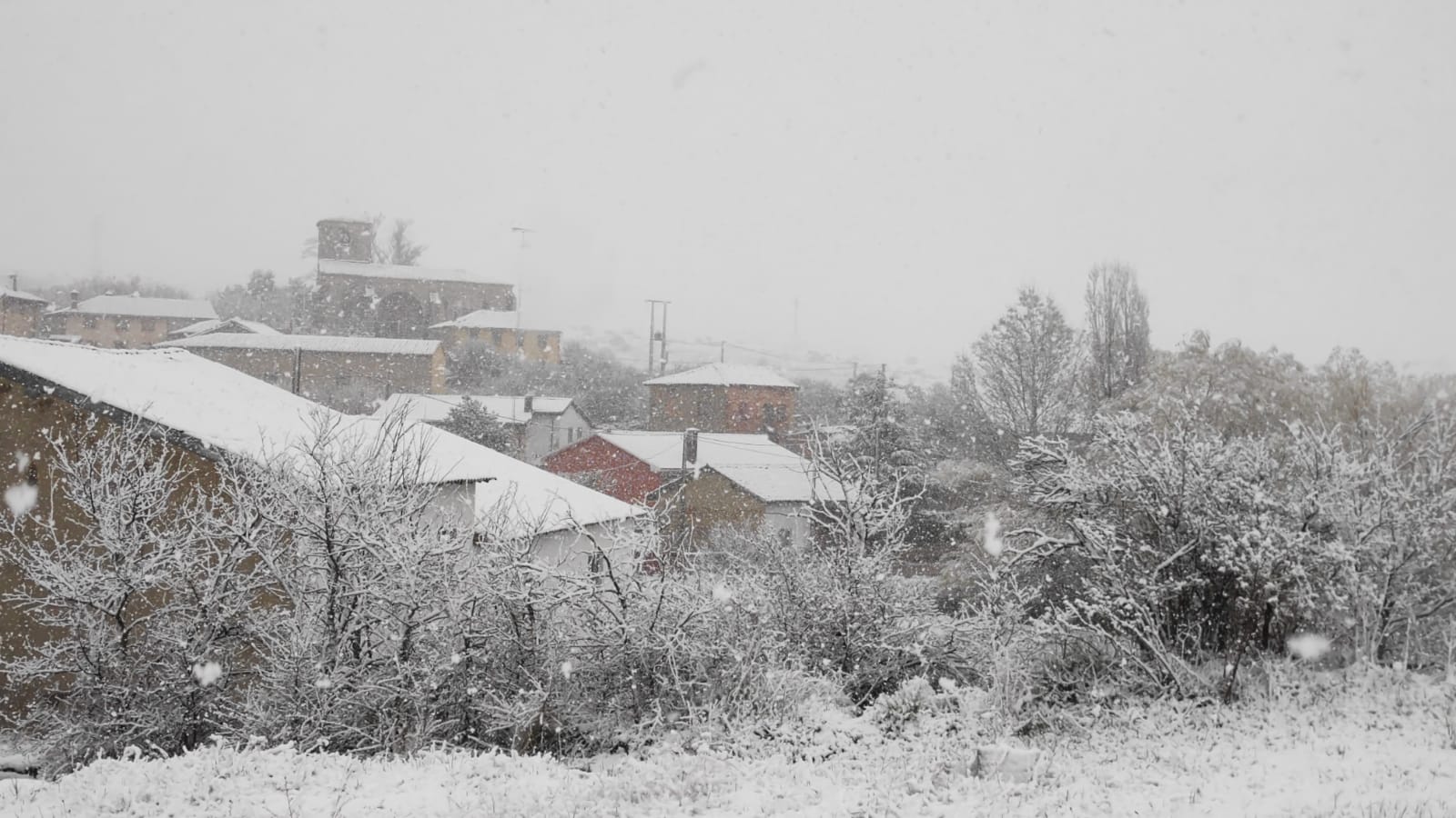 Fotos: La nieve vuelve a finales de abril al norte de Palencia
