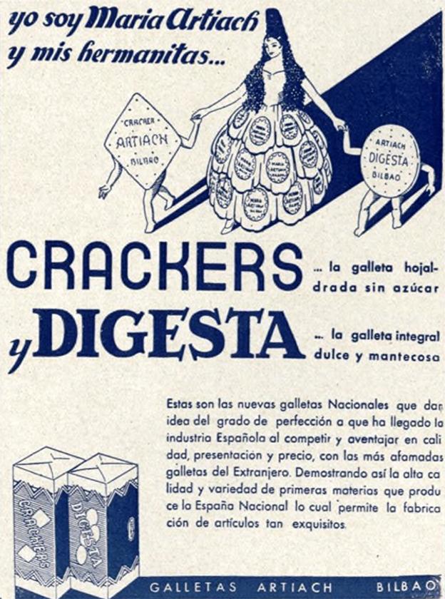 Anuncio de Digesta de Artiach en la revista 'Los Ciegos', 1939.