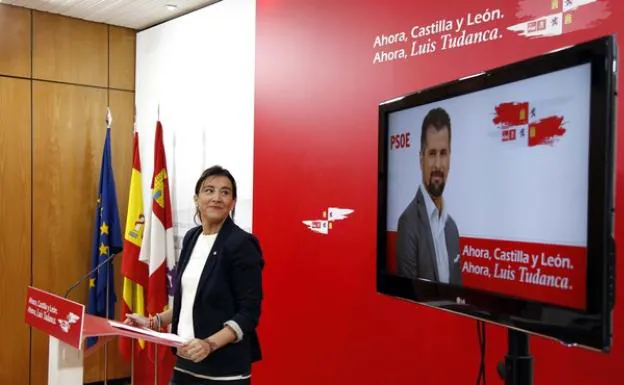 Ana Sánchez, secretaria de organización del PSOE de Castilla y León, este lunes