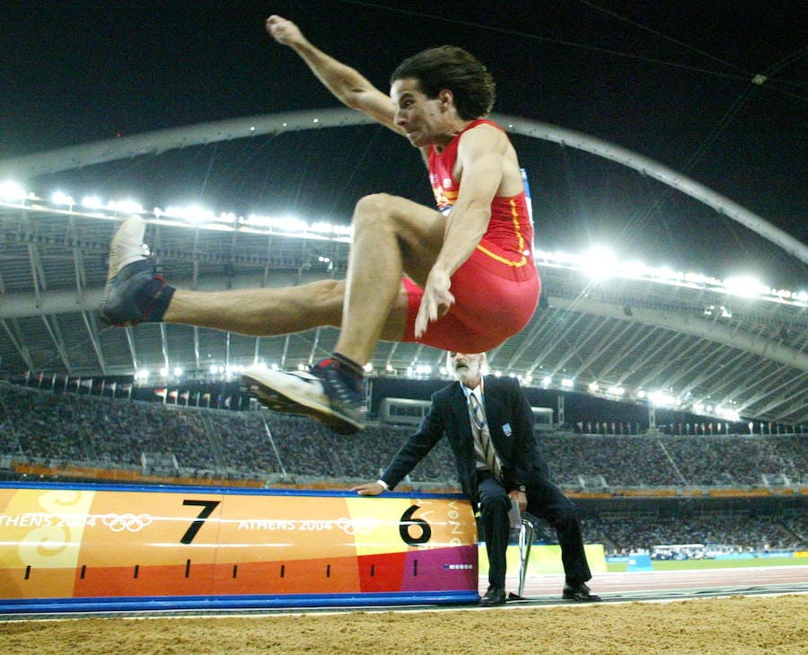Lamela, en acción, en los Juegos de Atenas (2004).