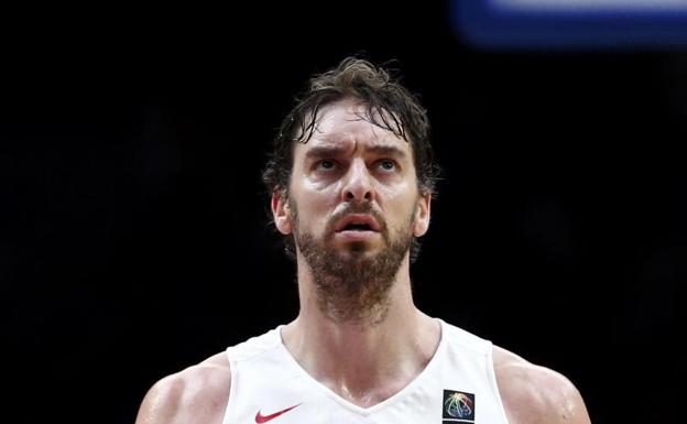 Pau Gasol, con la camiseta de España. 