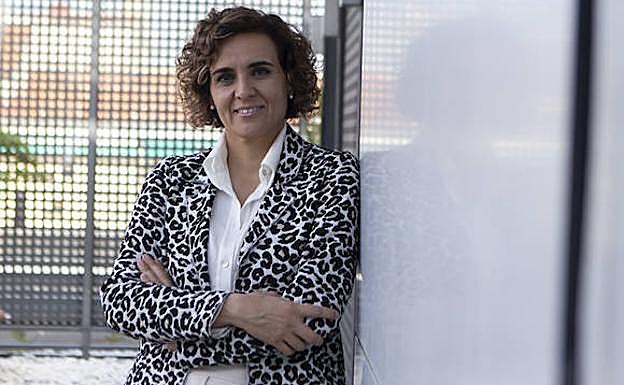 Dolors Montserrat, en la sede nacional del PP, momentos antes de la entrevista.