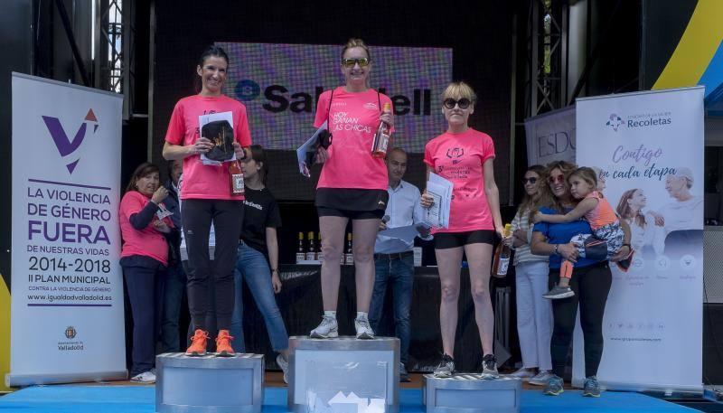 El Campo Grande se tiñó ayer de rosa para disfrutar de la tercera Carrera y Marcha de las Mujeres, que organizó El Norte de Castilla. El triunfo individual fue para Andrea Román (190), pero la clasificación general fue para todas las mujeres.