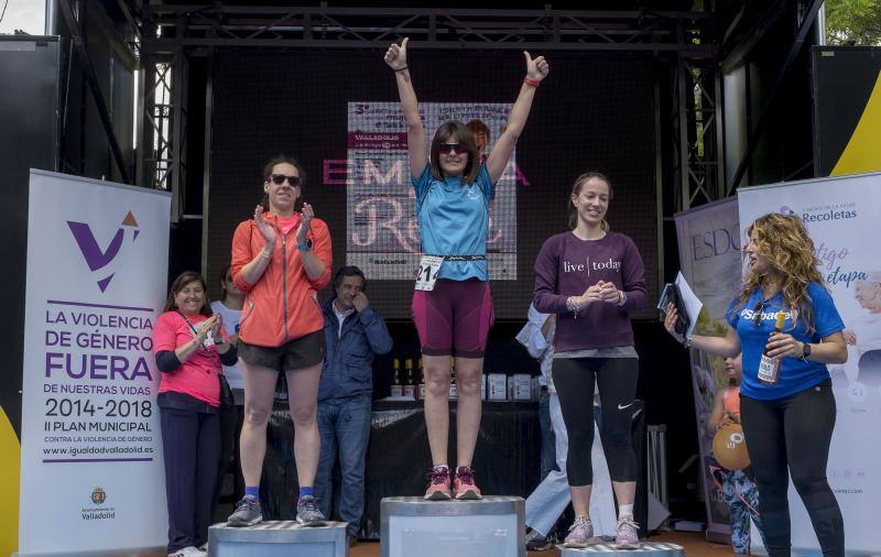 El Campo Grande se tiñó ayer de rosa para disfrutar de la tercera Carrera y Marcha de las Mujeres, que organizó El Norte de Castilla. El triunfo individual fue para Andrea Román (190), pero la clasificación general fue para todas las mujeres.