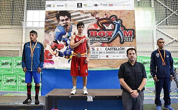 Martiín Molina, en el podio