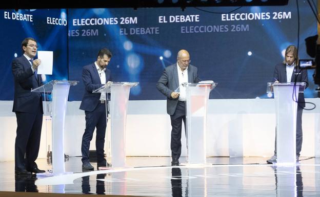 Un momento del debate entre los candidatos a la Presidencia de la Junta.