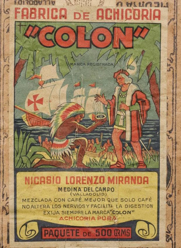 Cartel de la fábrica de achicoria de Medina del Campo. Año1947