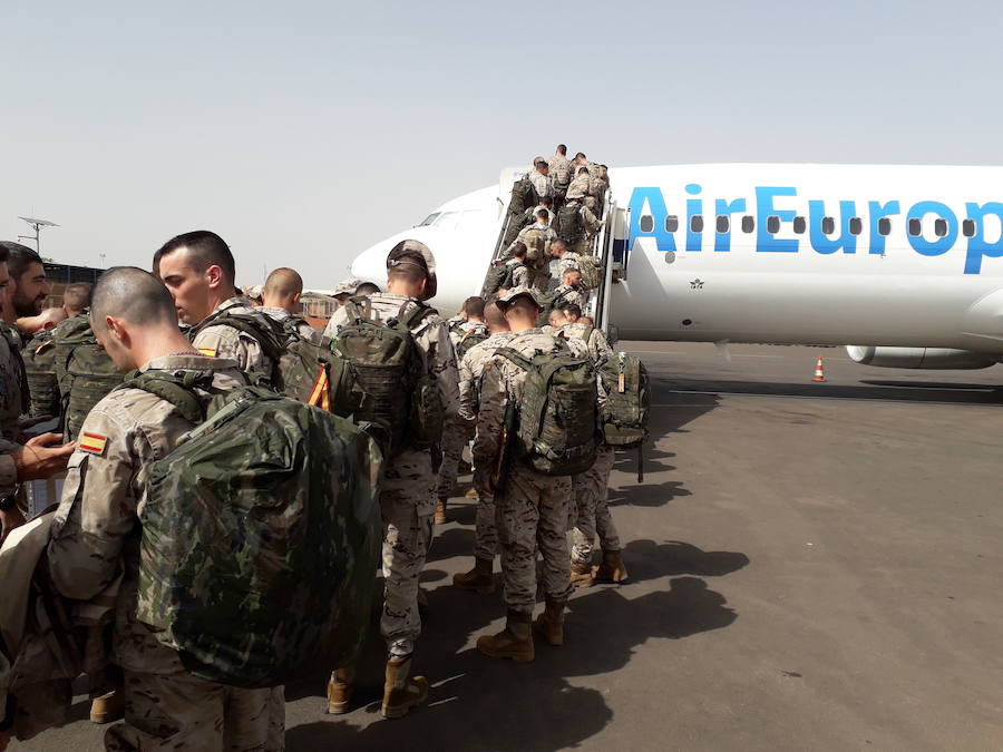 Fotos: Regresan los primeros 124 militares de Malí tras seis meses adiestrando al ejército de ese país