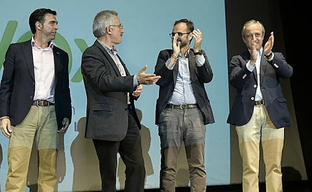 Javier García, José Antonio Ortega Lara, Jesús García-Conde y Pablo Sáez. 