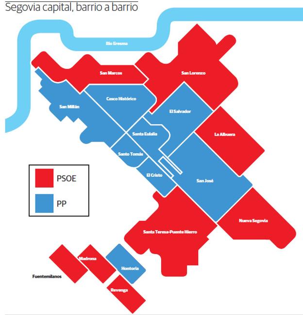 Segovia capital, barrio a barrio.