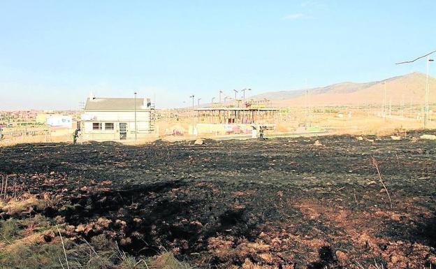 Incendio anterior en el barrio de Carrascalejo. 