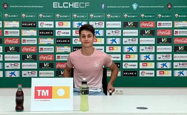 Jorge Sánchez, en la sala de prensa del estadio Martínez Valero, en Elche. 