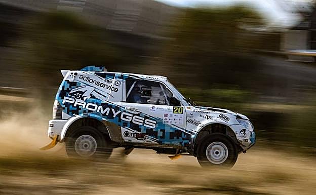 El Mitsubishi de Carranza en uno de los tramos