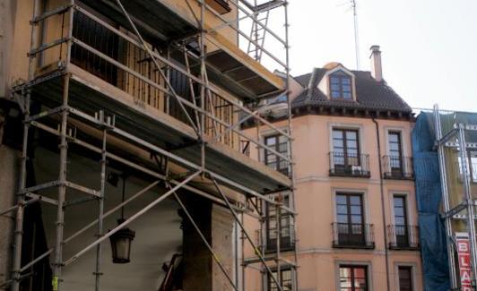 Inicio de las obras de rehabilitación en octubre de 2008.