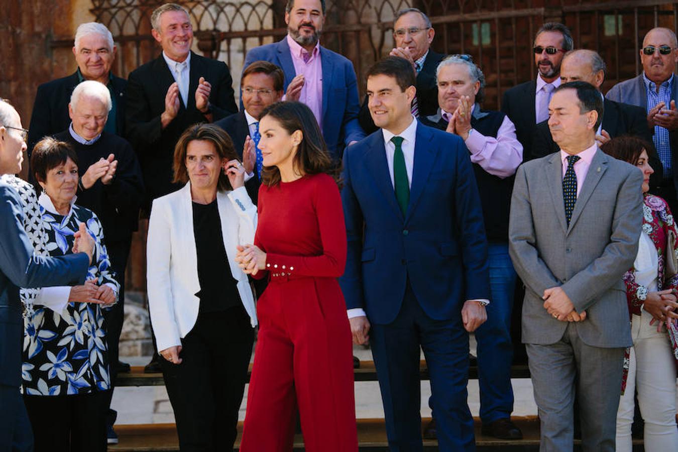 La Reina Letizia ha visitado hoy la localidad soriana de El Burgo de Osma para clausurar un seminario sobre periodismo y mundo rural.