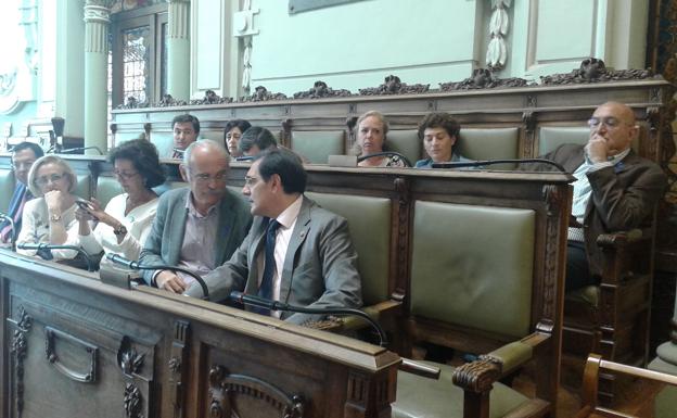 Bancada del PP en el Ayuntamiento de Valladolid.