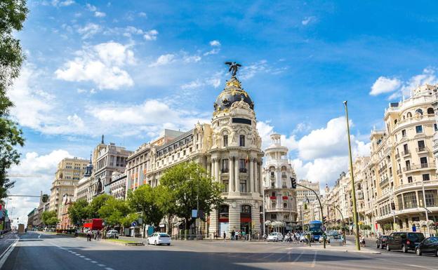 Calle Gran Vía, Madrid.