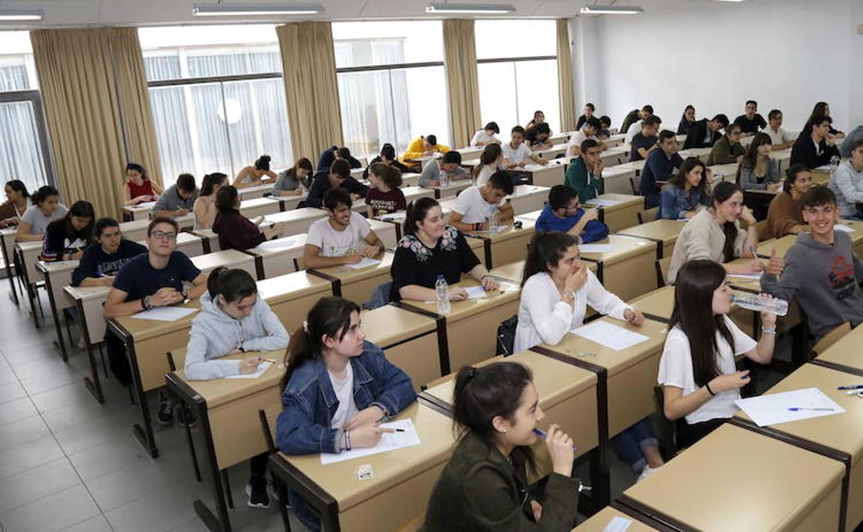 Pruebas de selectividad en Palencia.