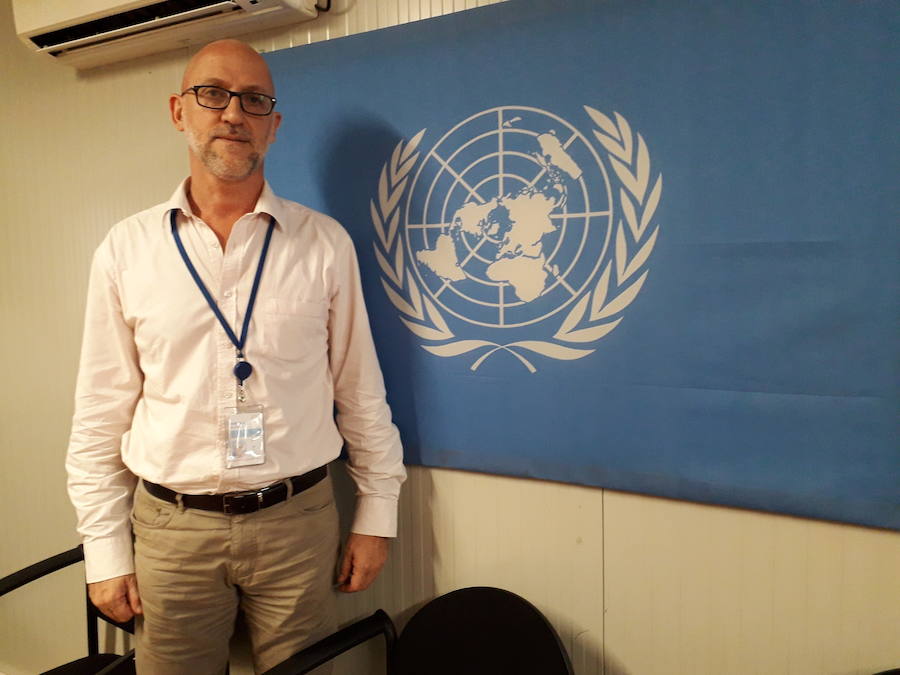 José Parareda Masnou, en su despacho de Minusma en Bamako (Malí), desde donde se coordinan los proyectos para el país africano..