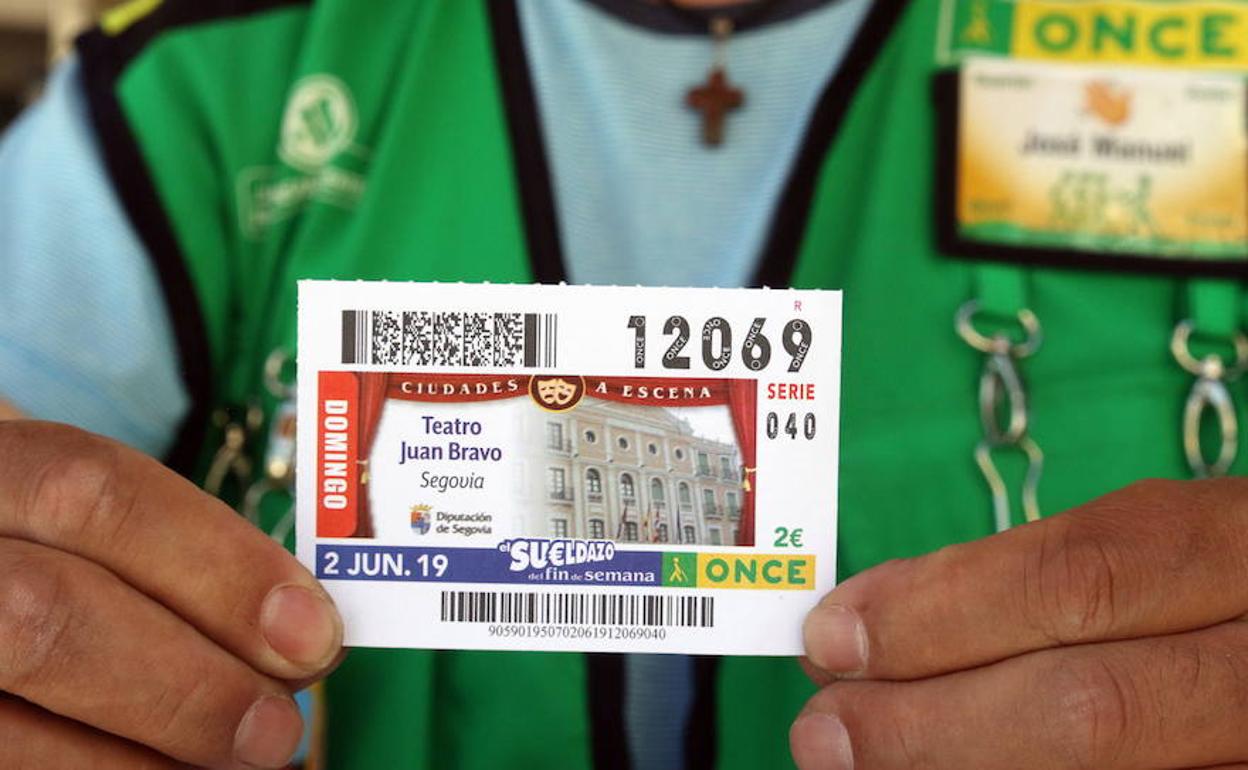 Imagen de un cupon del sorteo de la ONCE. 