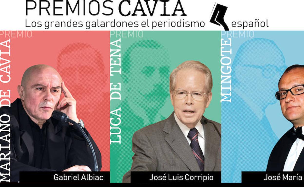 Gabriel Albiac, José Luis Corripio y José María Nieto, premios Cavia, Luca de Tena y Mingote