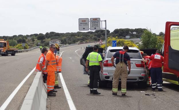 El siniestro tuvo lugar en la carretera de Rueda (CL-610), justo antes de la salida hacia Viana