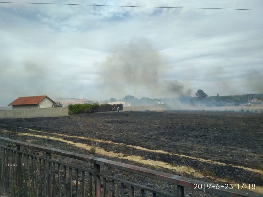 Fotos: Fuego en la zona entre Puente Ladrillo y Cabrerizos en Salamanca