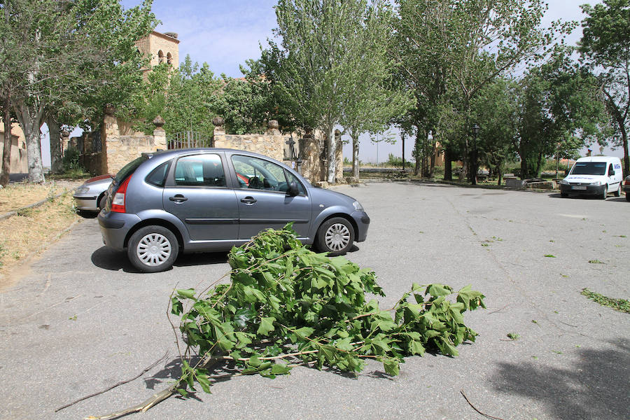 Fotos: Efectos del vendaval en Segovia y Torrecaballeros