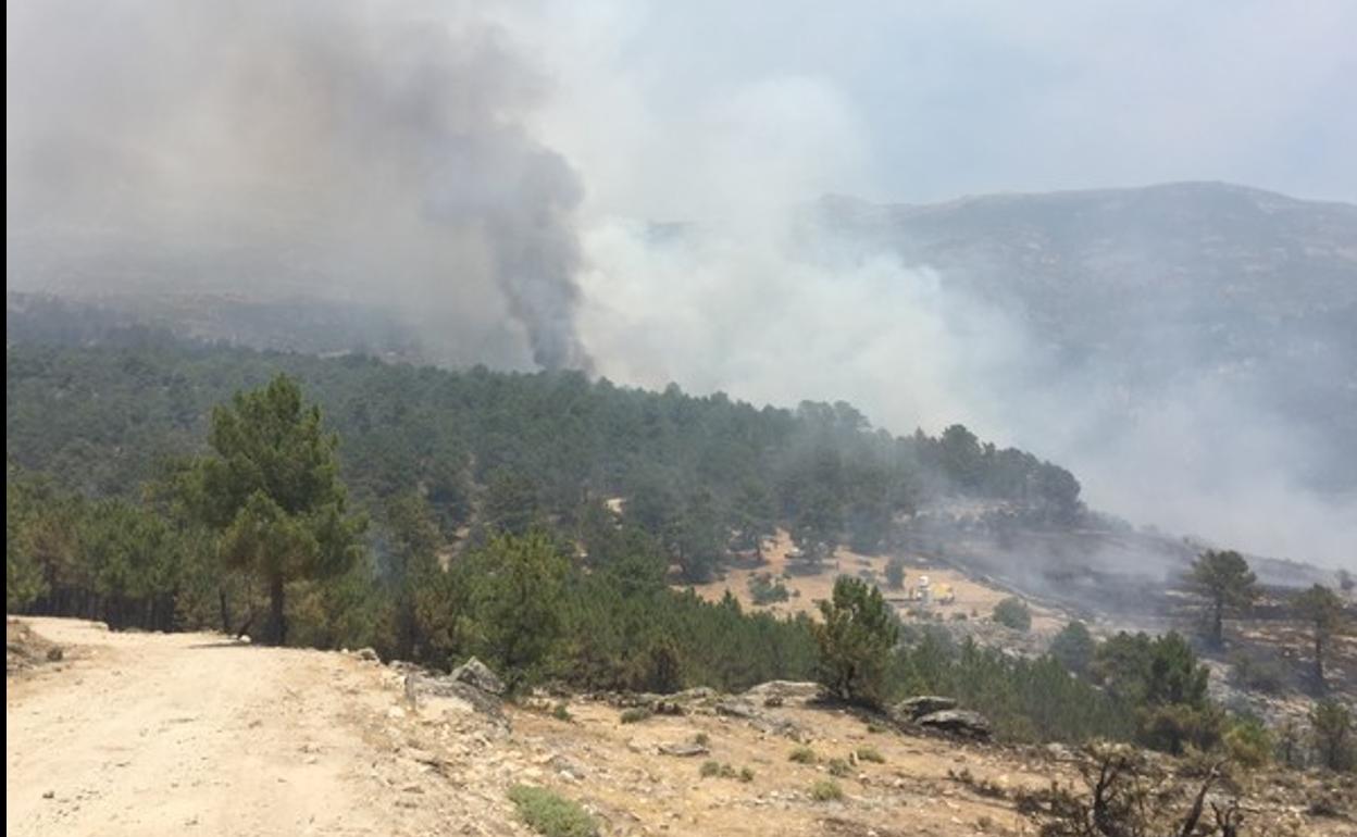 Fomento confirma el «factor humano» en los dos fuegos de Ávila y espera que se estabilicen hoy