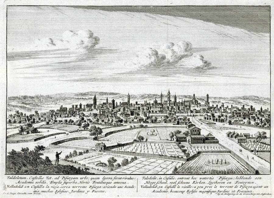 Vista de Valladolid, de Pieter Van der Berge (Ámsterdam), hacia 1690.