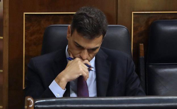 Pedro Sánchez, en el Congreso. 