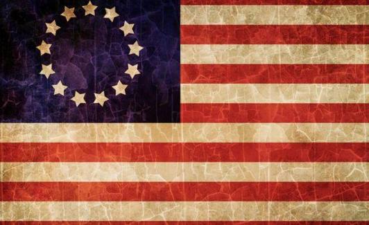 La bandera 'Betsy Ross'.